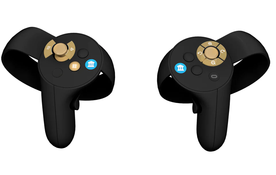 Joysticks used for the 3D tour