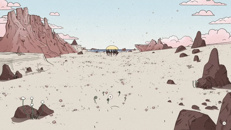 Extract of the project : growth of a flower in the desert