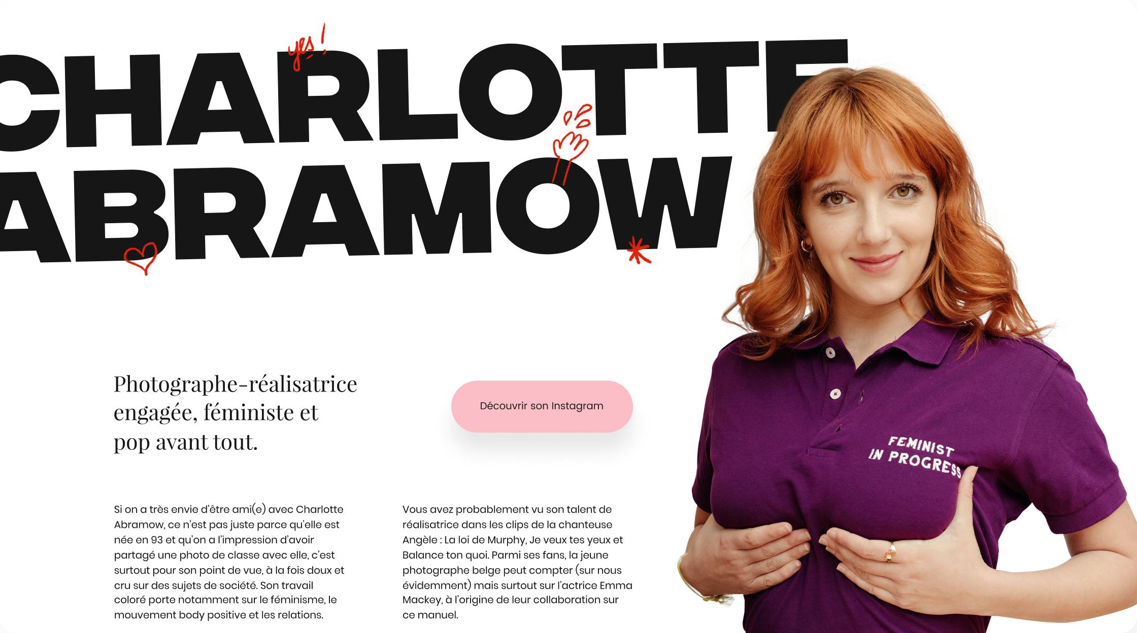 Extract of the website : Charlotte Abramow page