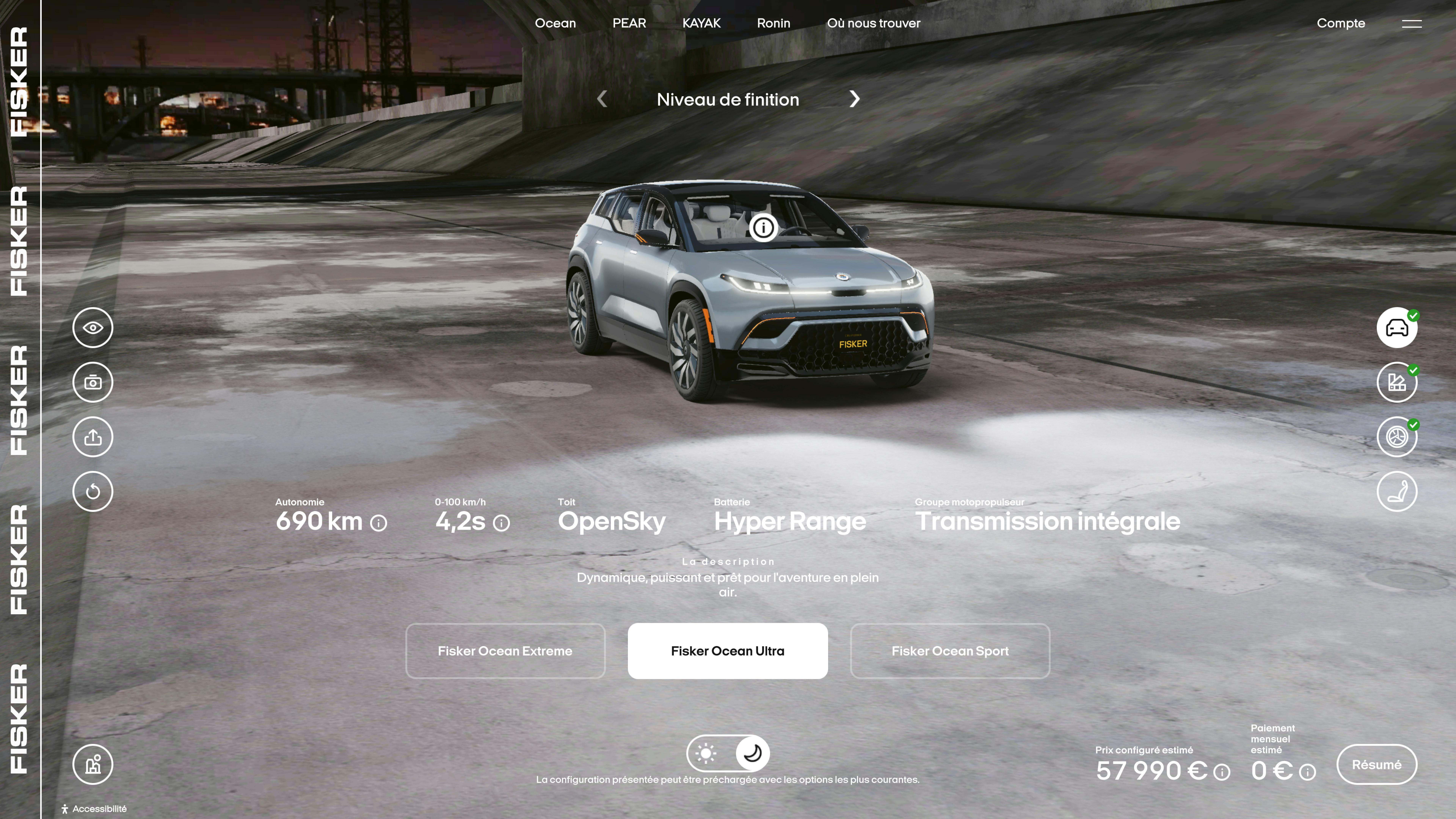Fisker Electric Vehicle Configurator - Makemepulse