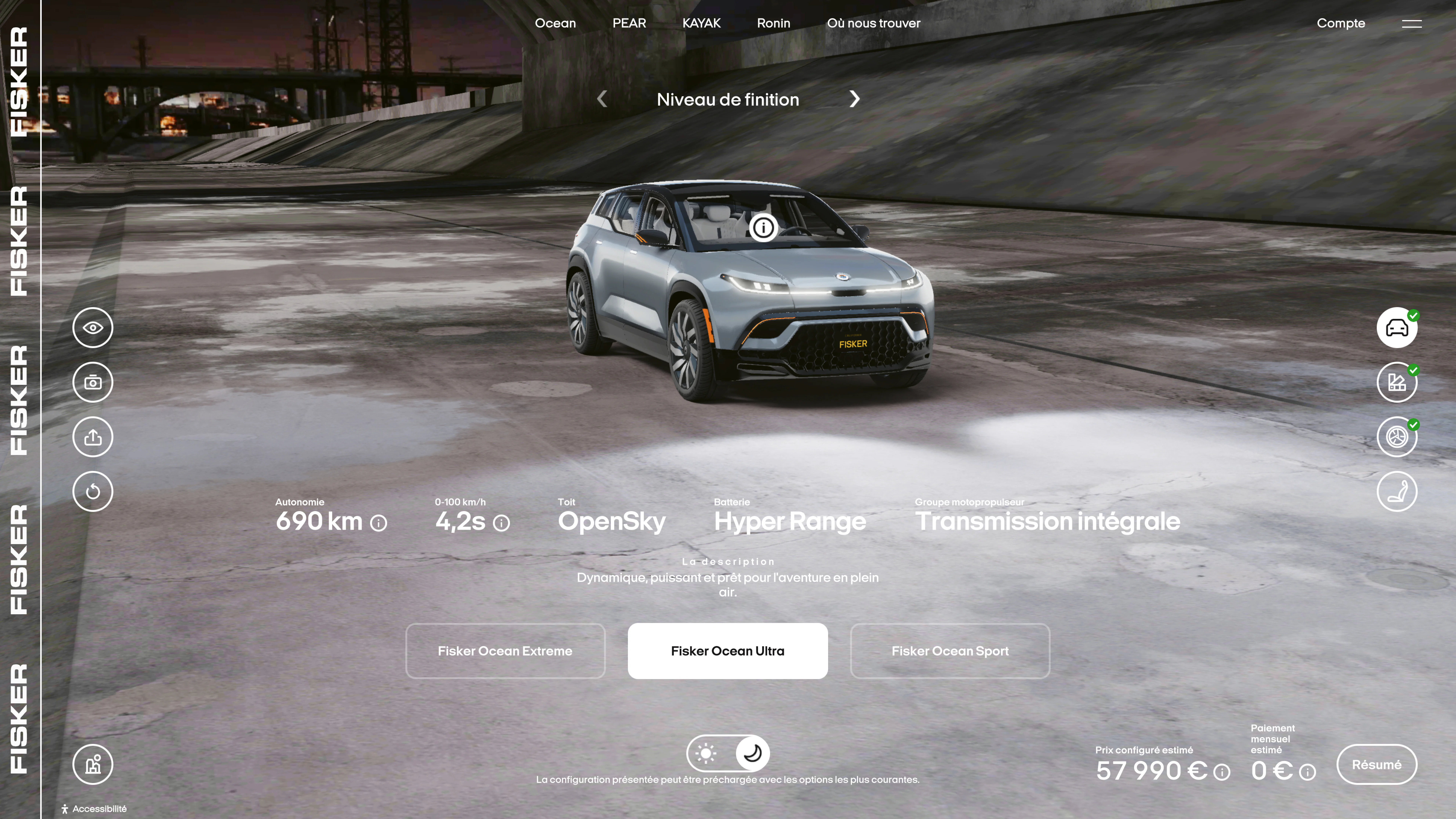 Fisker Electric Vehicle Configurator - Makemepulse