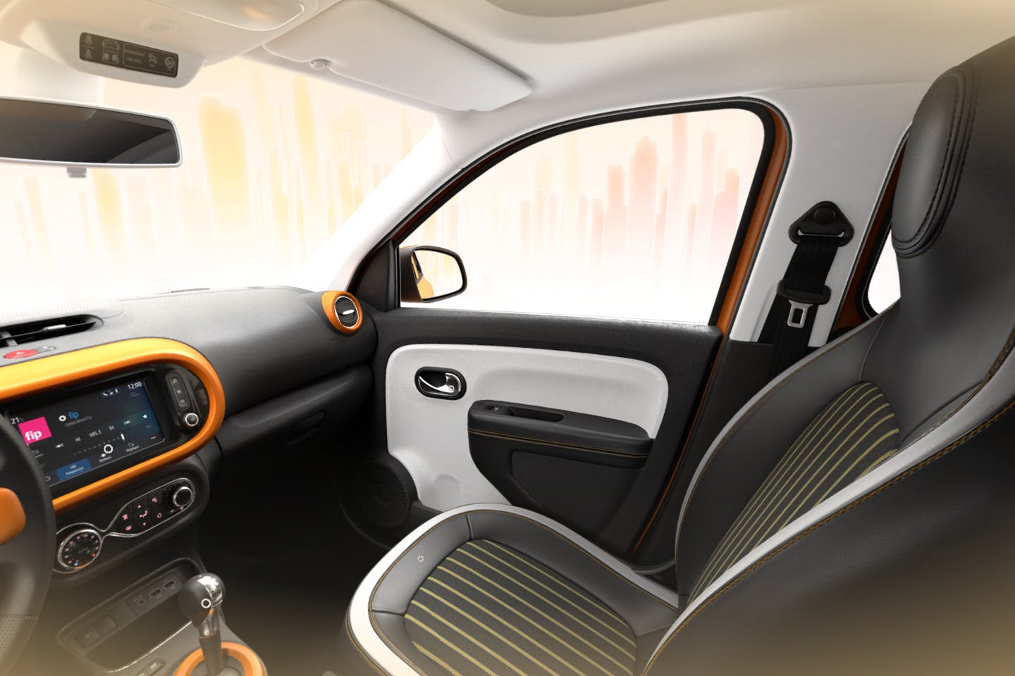 Inside the newest Renault Twingo.
