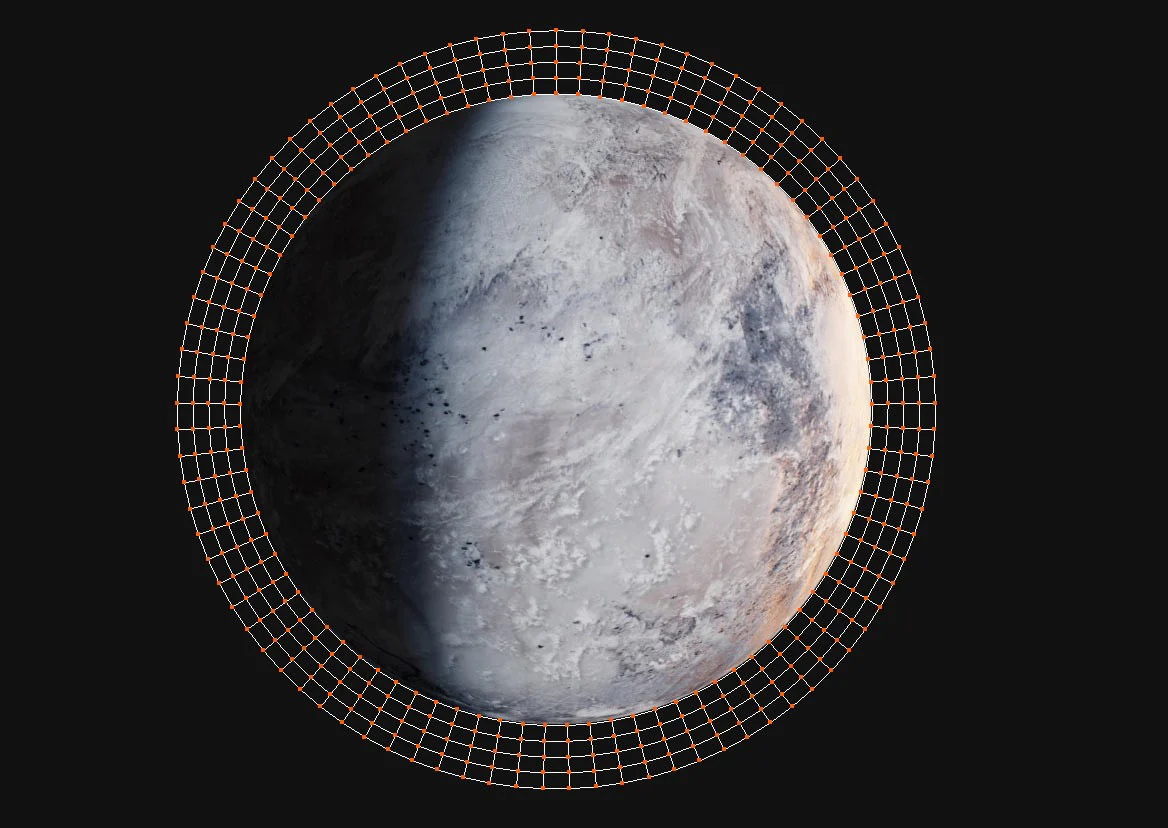 Modeling the halo of the moon.