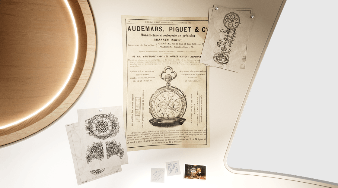 A wall displaying a variety of items, including pictures, shelves, and decorative objects.