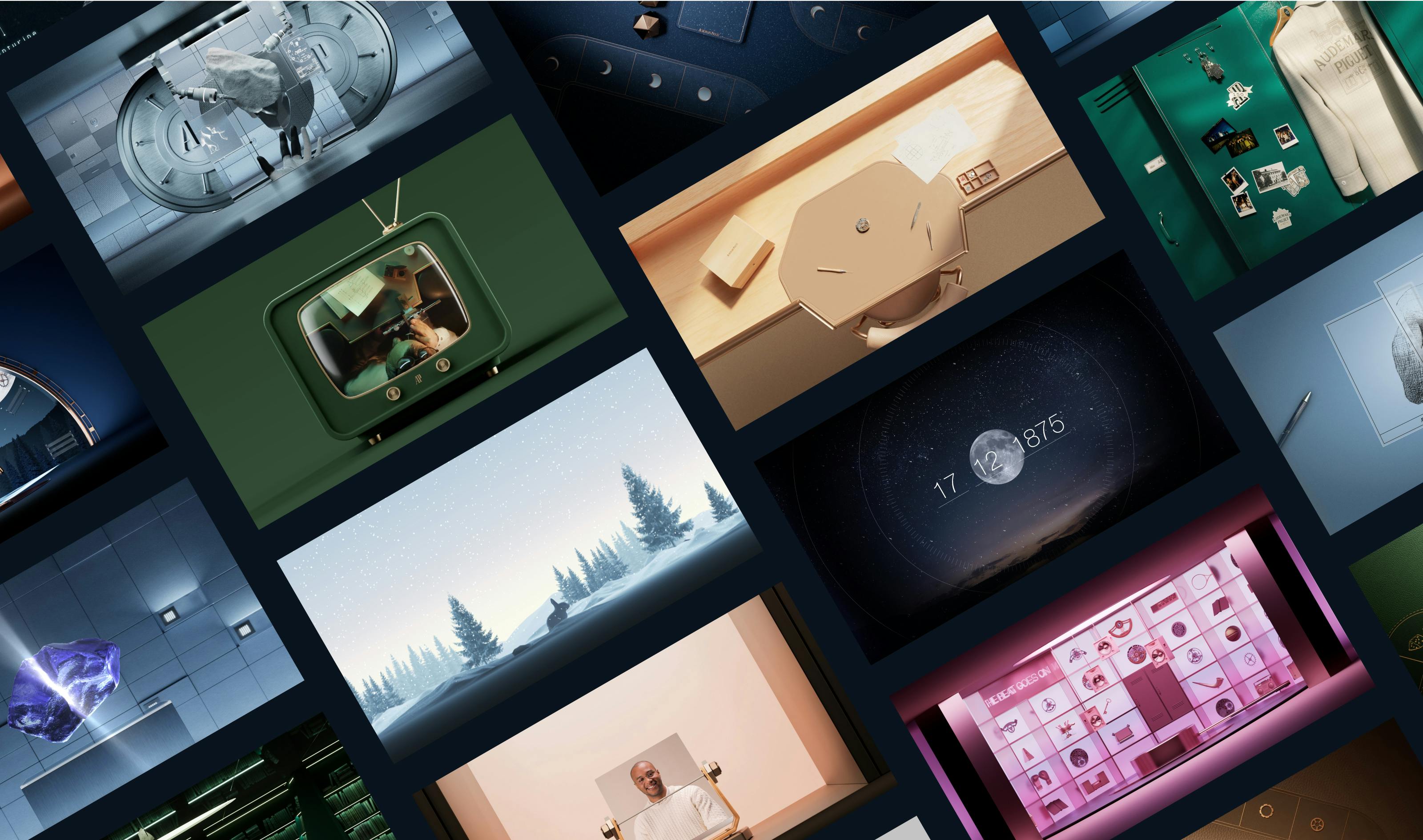 A collage of diverse screens from the AP 150 anniversary case study.