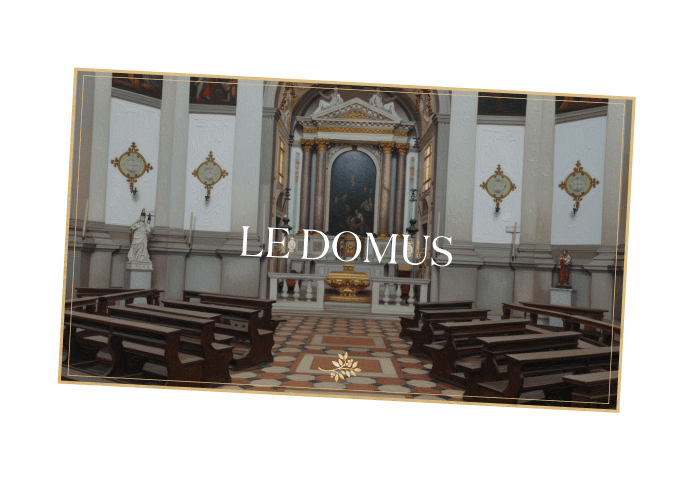 Le Domus, a location which is inside a church.
