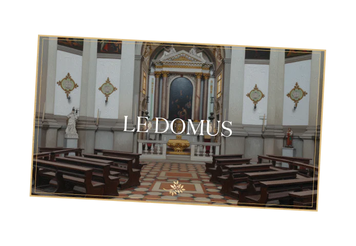 Le Domus, a location which is inside a church.