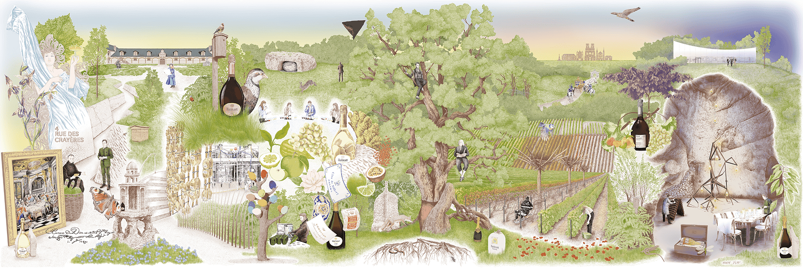 Ruinart - Digital fresco - Makemepulse