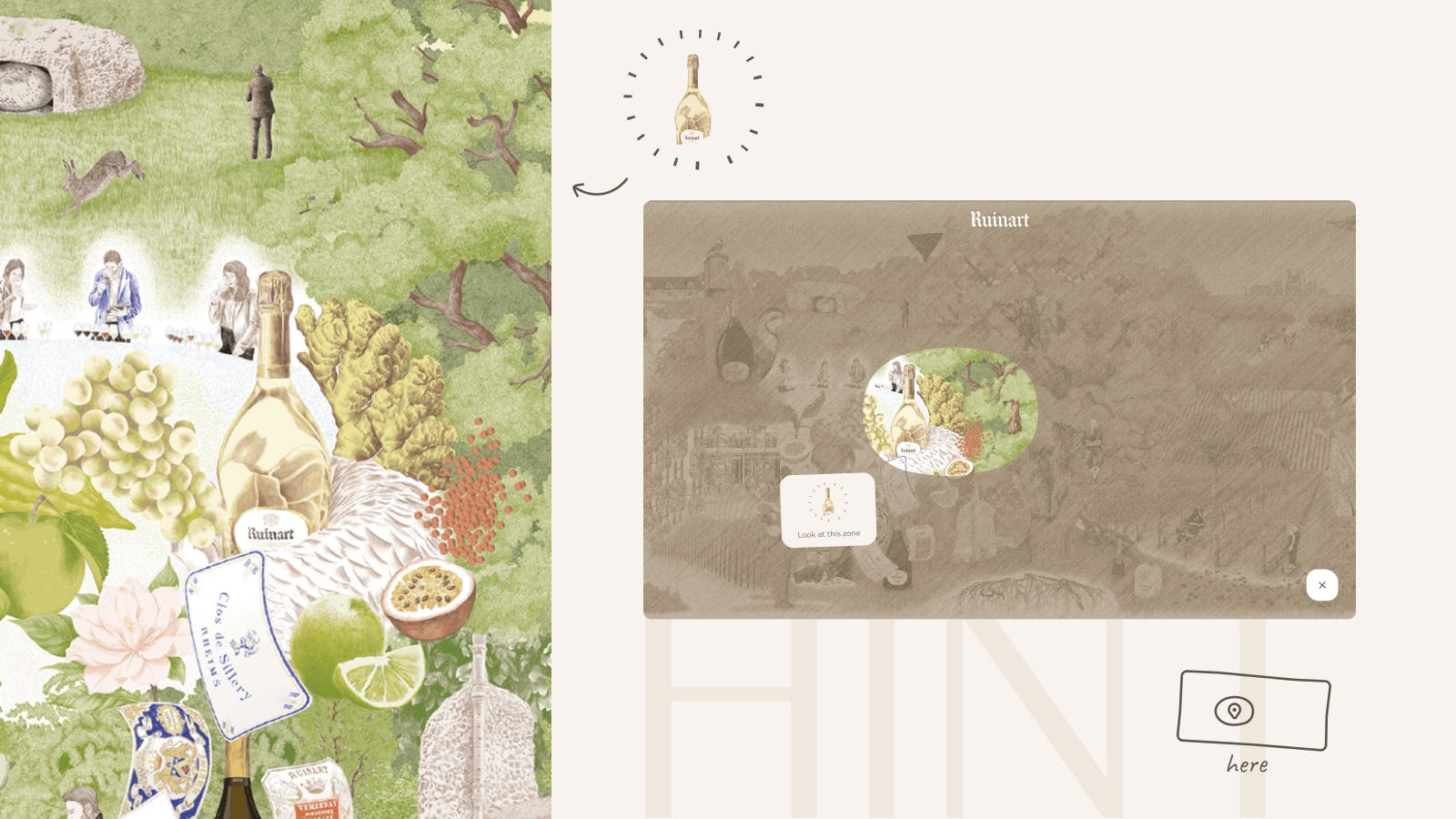 Ruinart - Digital fresco - Makemepulse