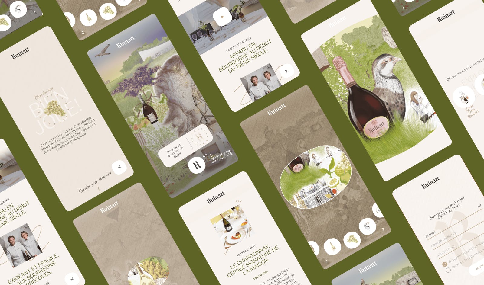 Ruinart - Digital fresco - Makemepulse