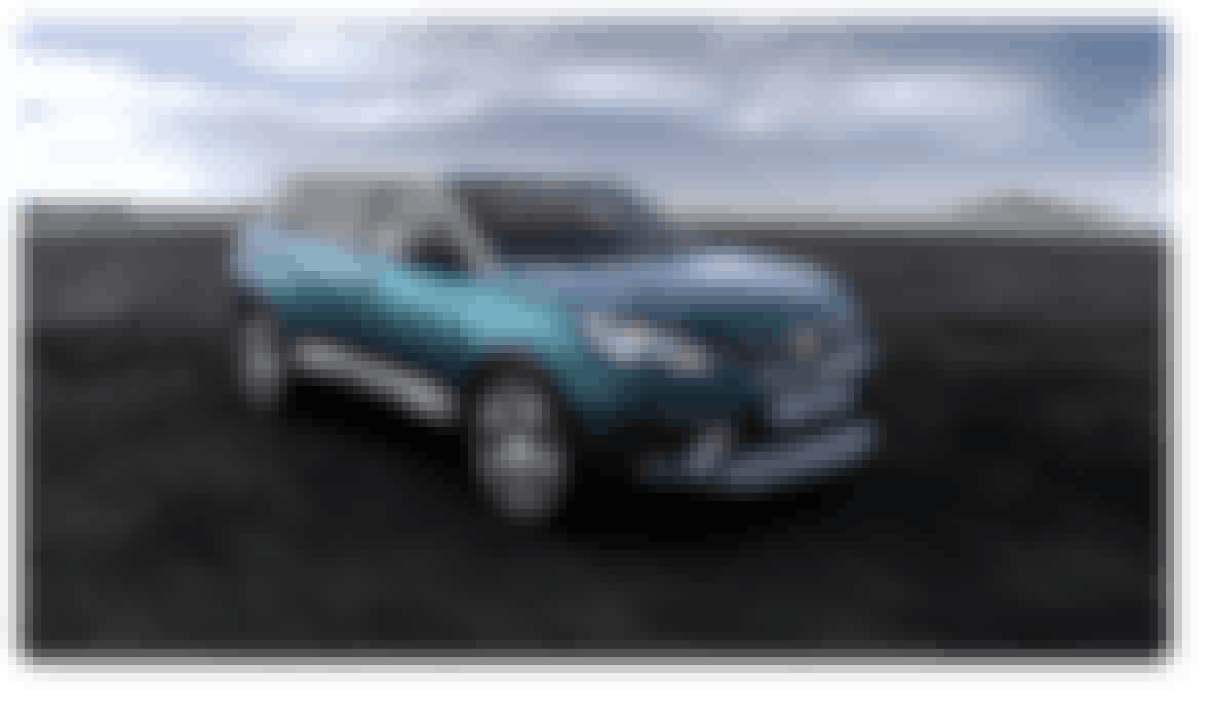 Blue Peugeot 5008 outside