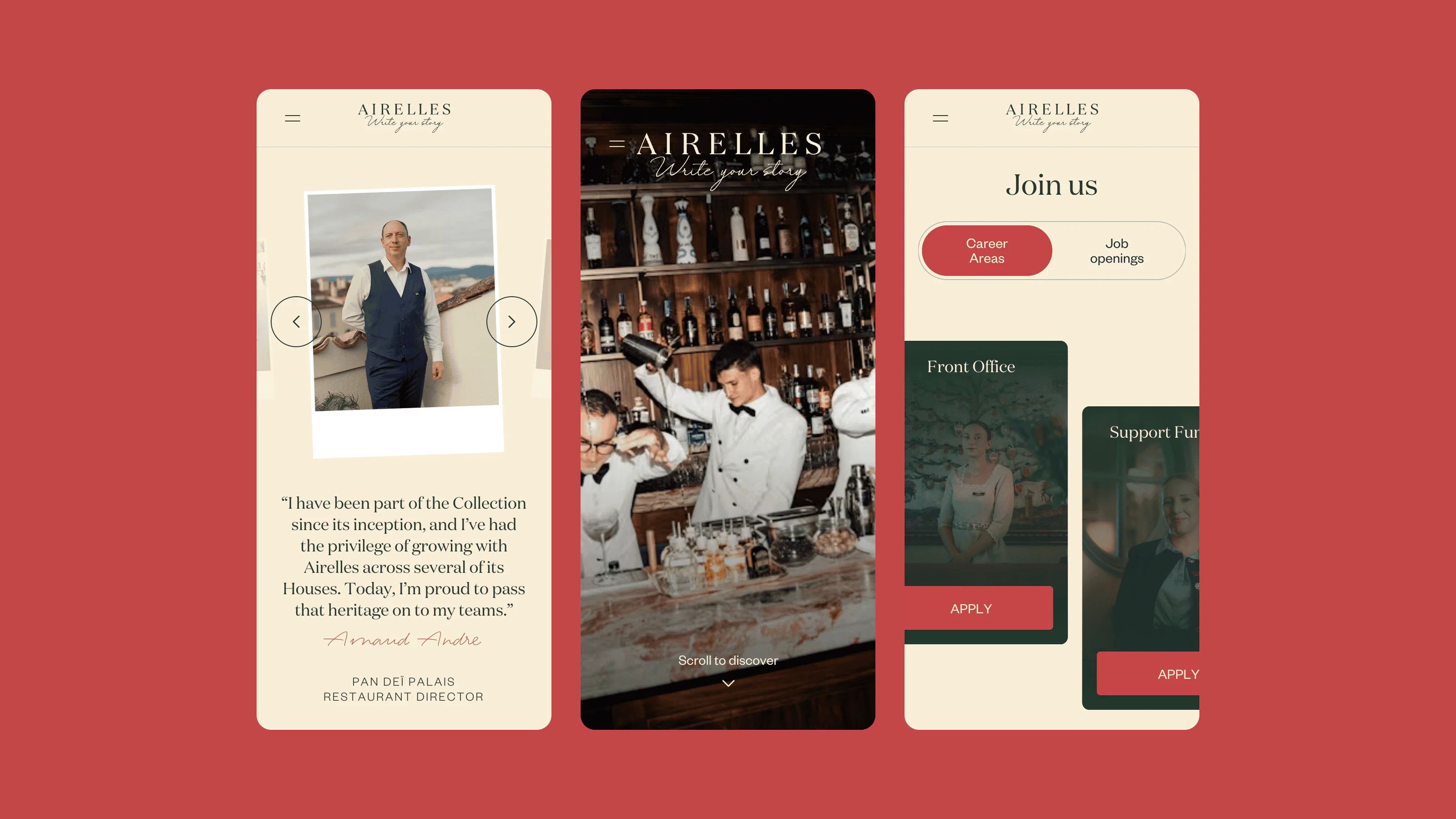 Airelles Careers Website - Makemepulse