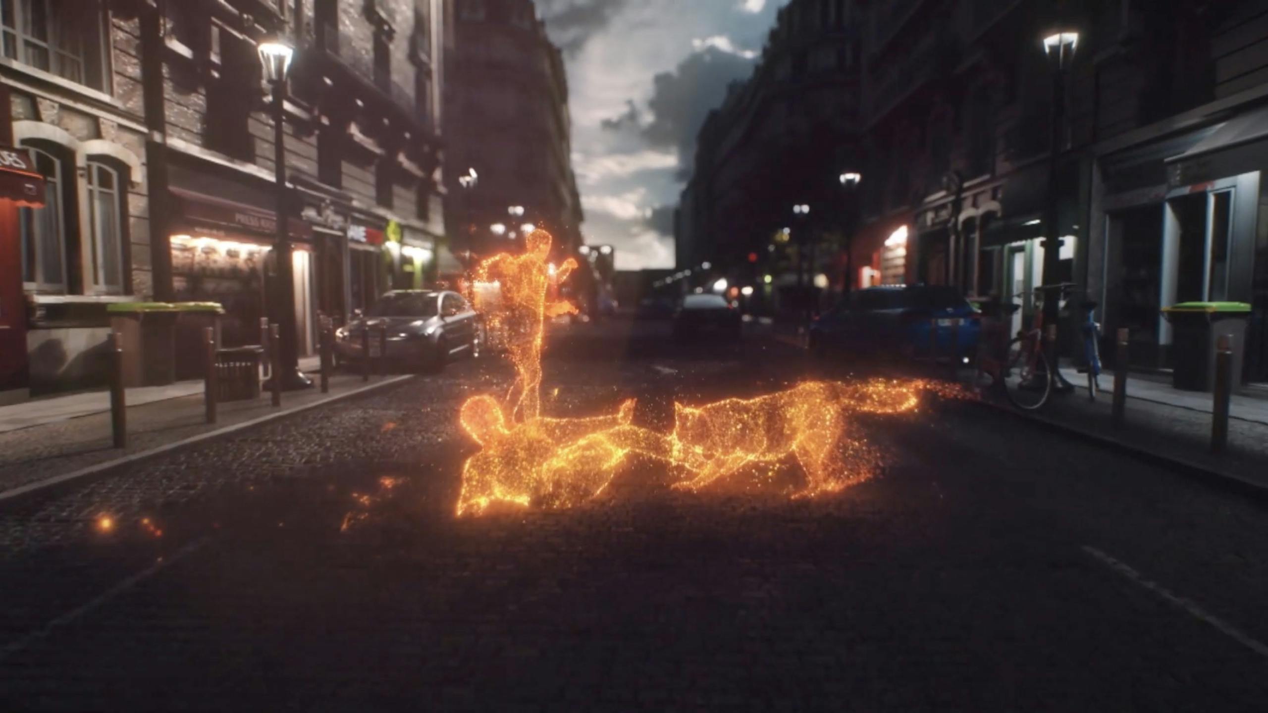 Extract of the project : shapes of lights fighting on the street