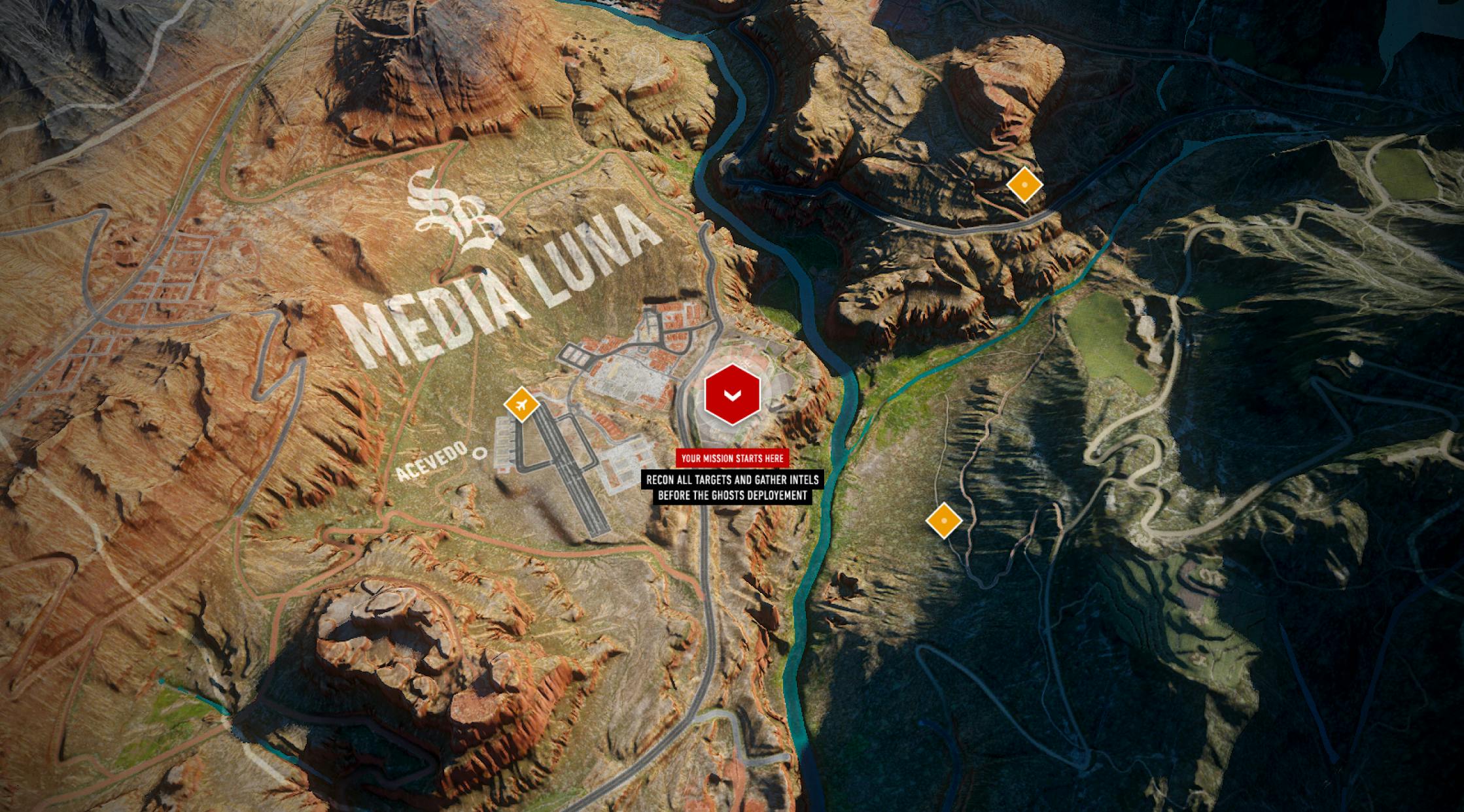 Extract of the project : map of Media Luna