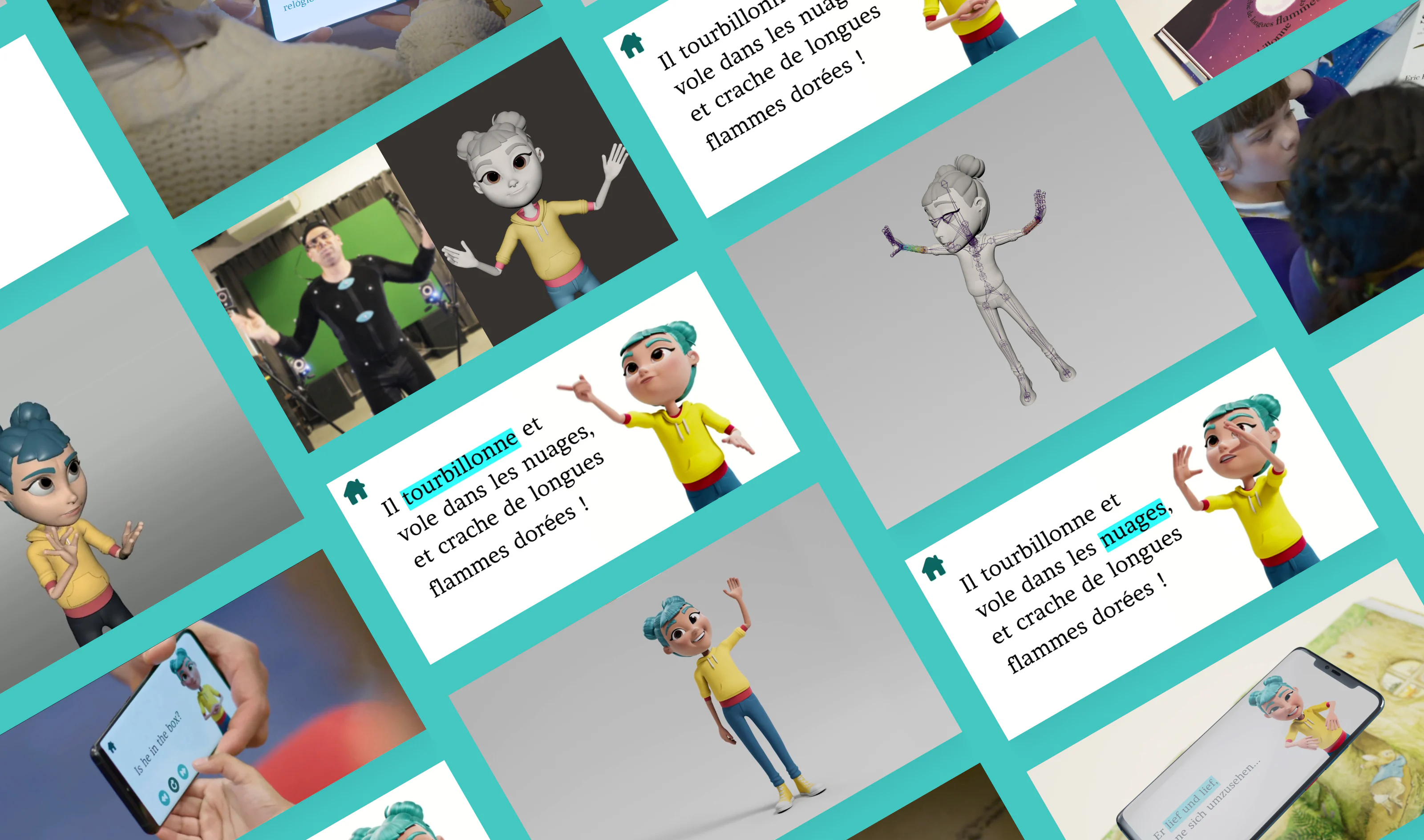 Mosaic of extracts of the project