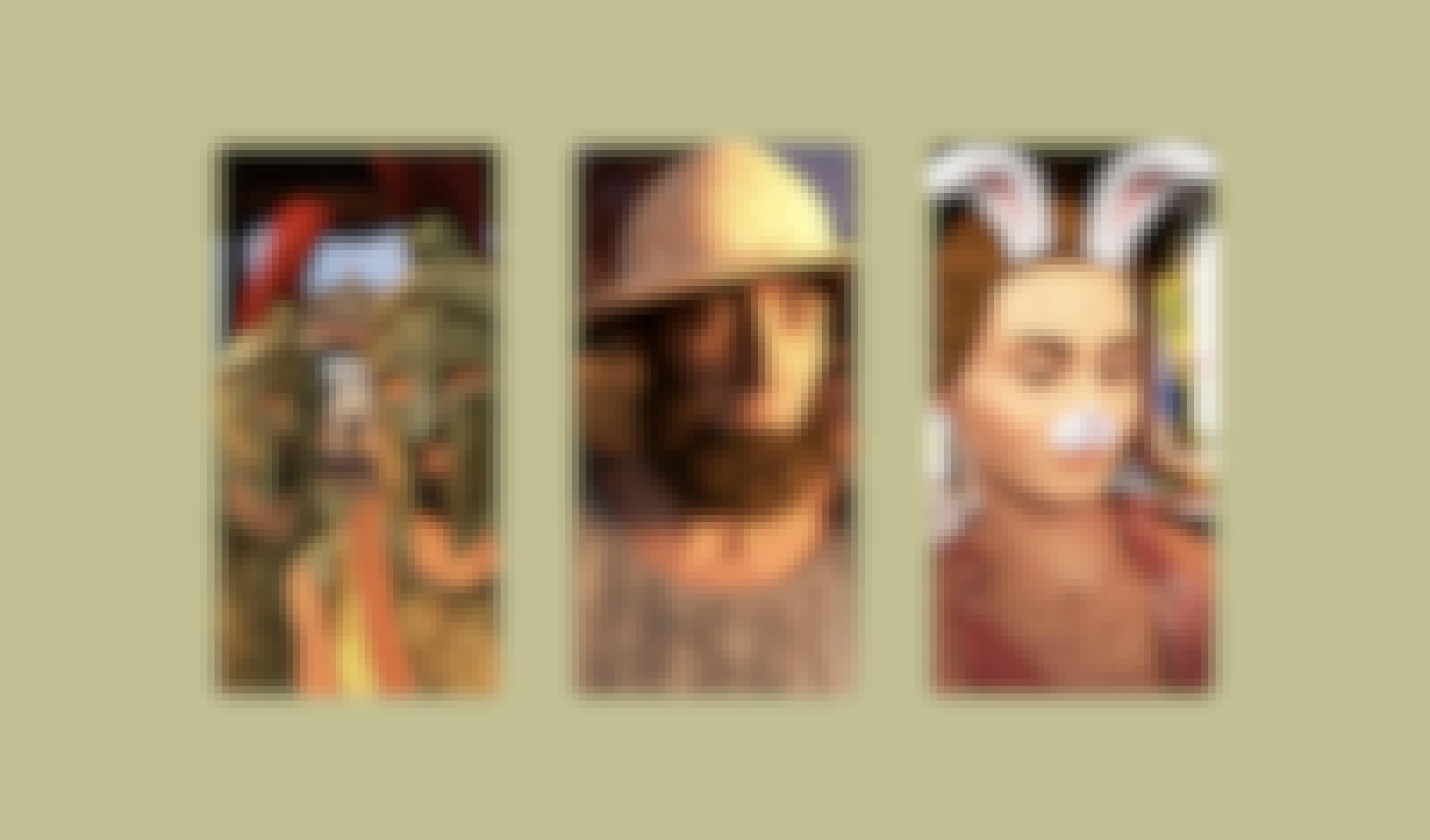 3 pictures of non-playable characters in Assassin's Creed Odyssey