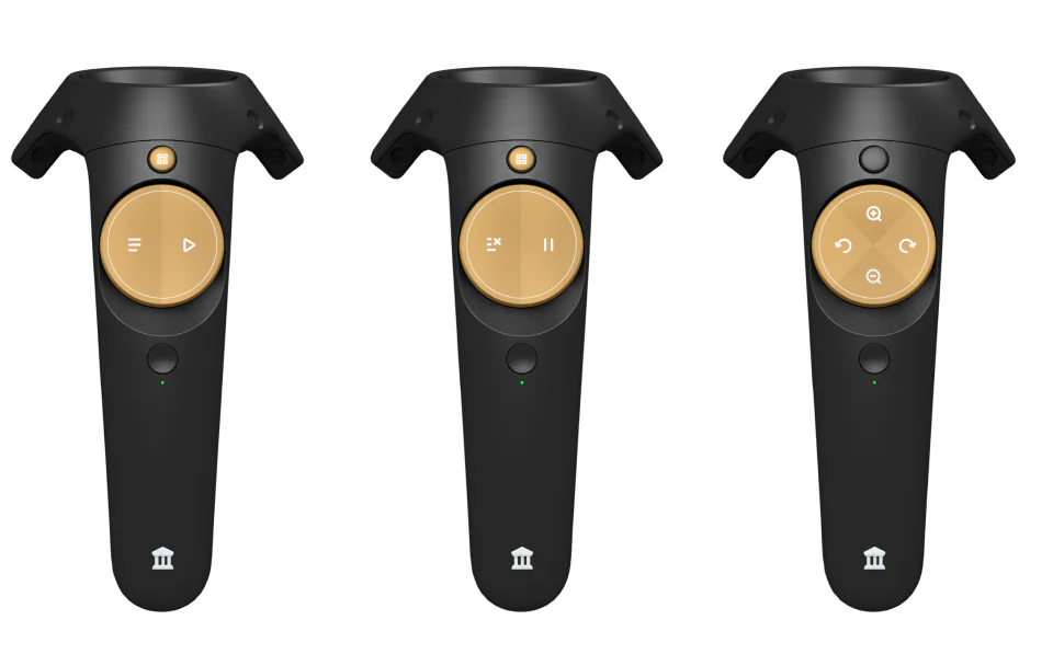 Joysticks used for the 3D tour