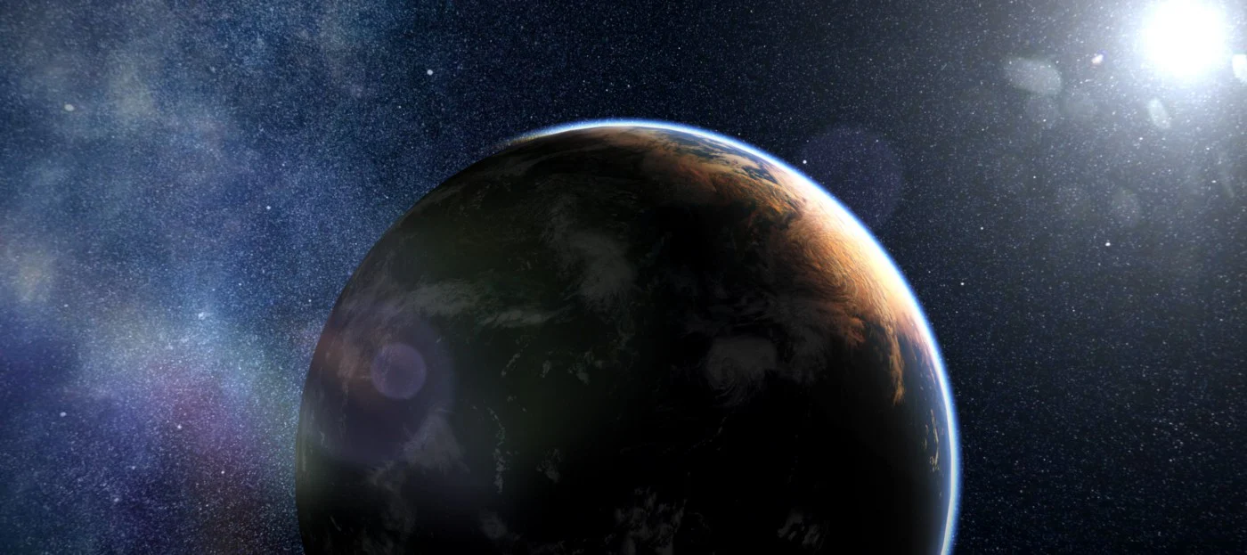 Planet Earth viewed from above.