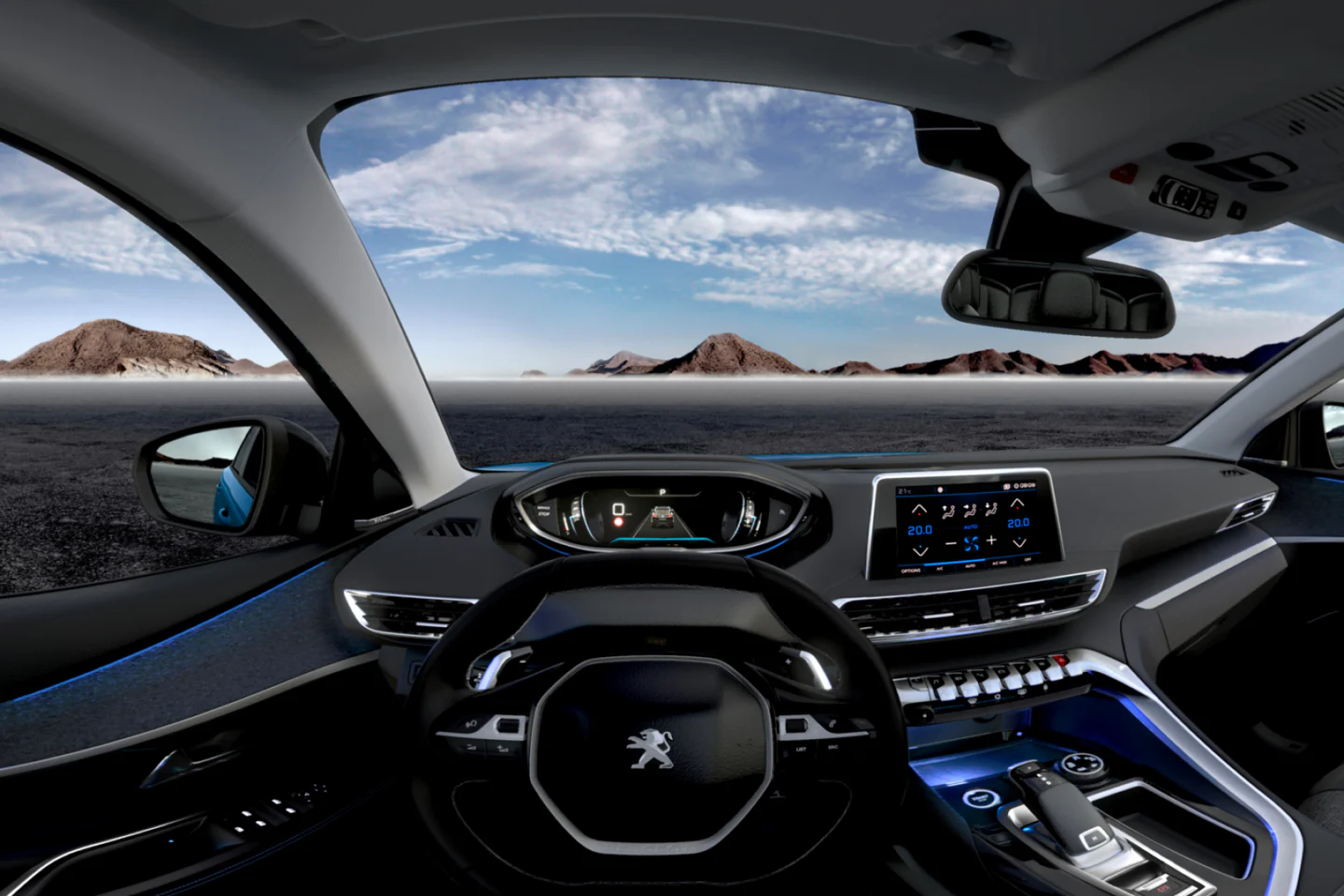 Inside of a Peugeot 3008