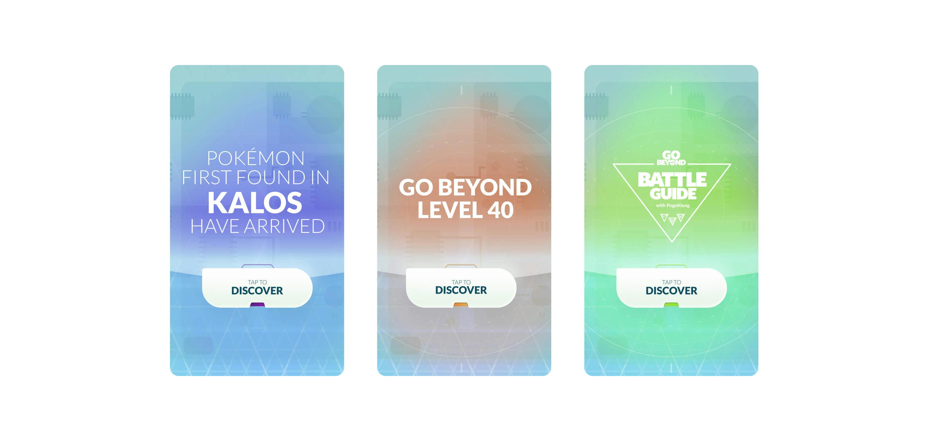 Screens from the Go Beyond App - achievements unlocked