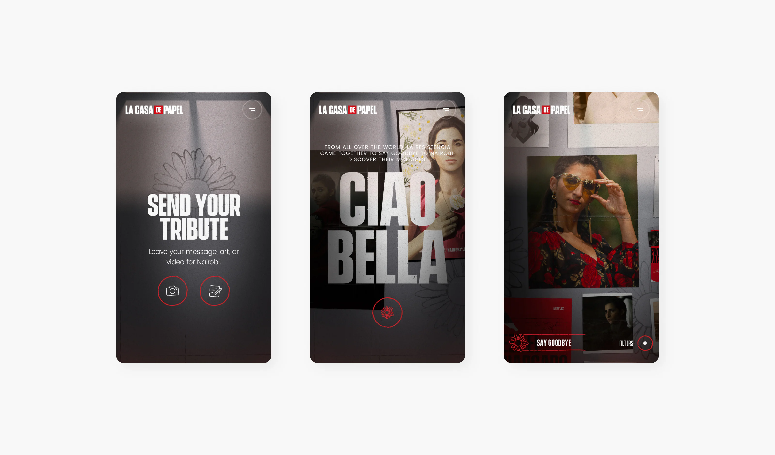 Extract of the website : Ciao Bella - send your tribute