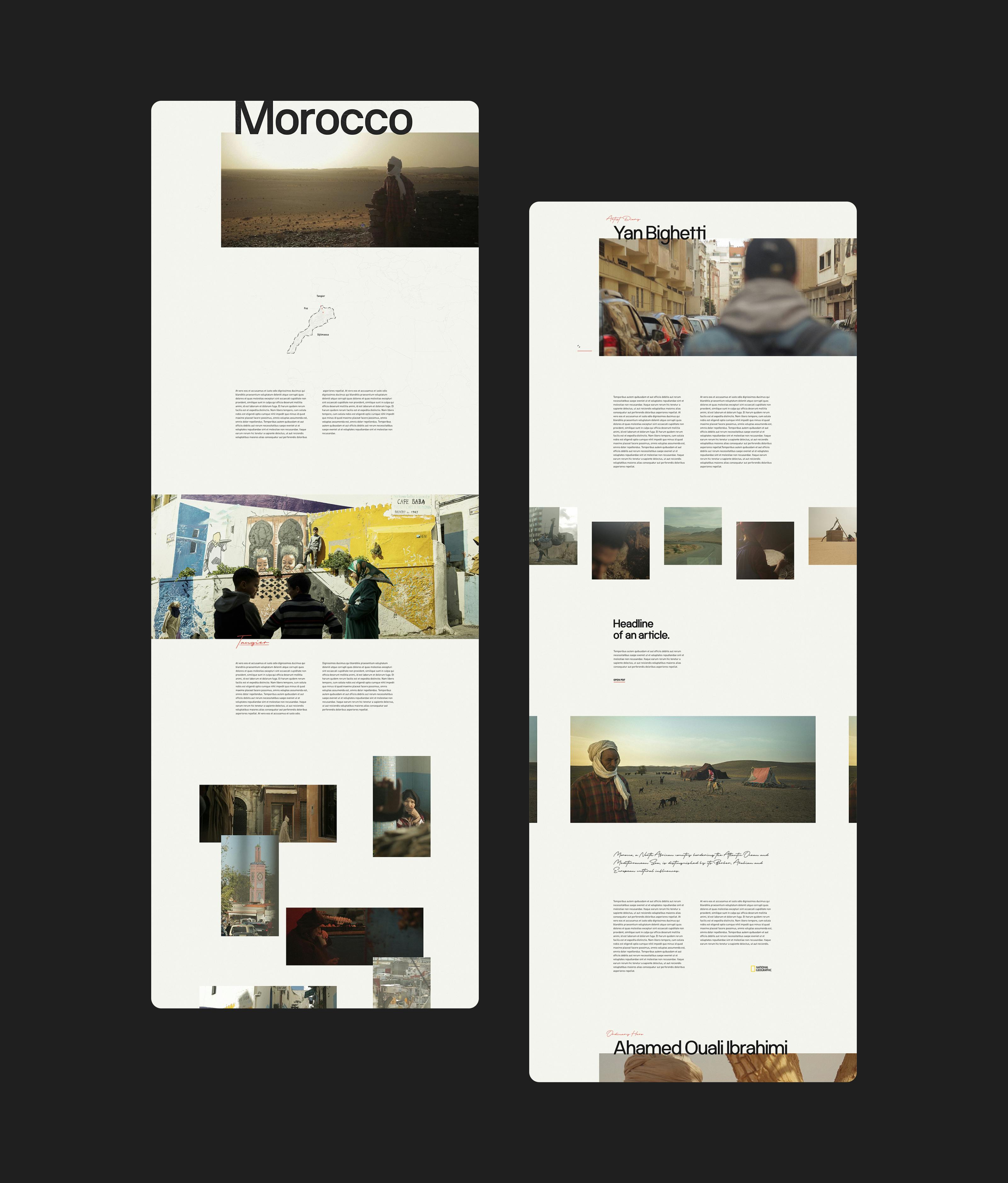 Extracts of the website - Morocco pages