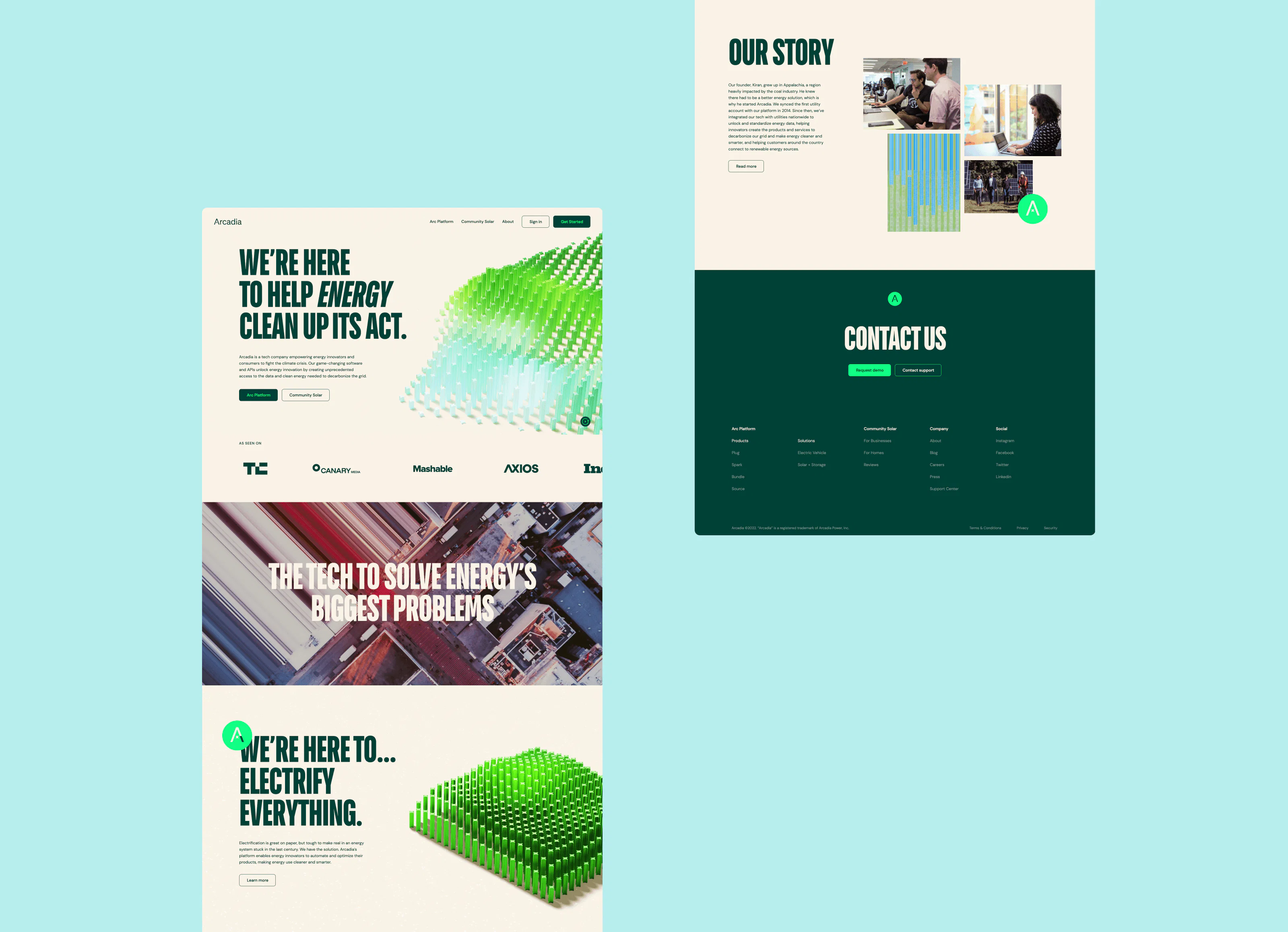 Arcadia website redesign - Makemepulse