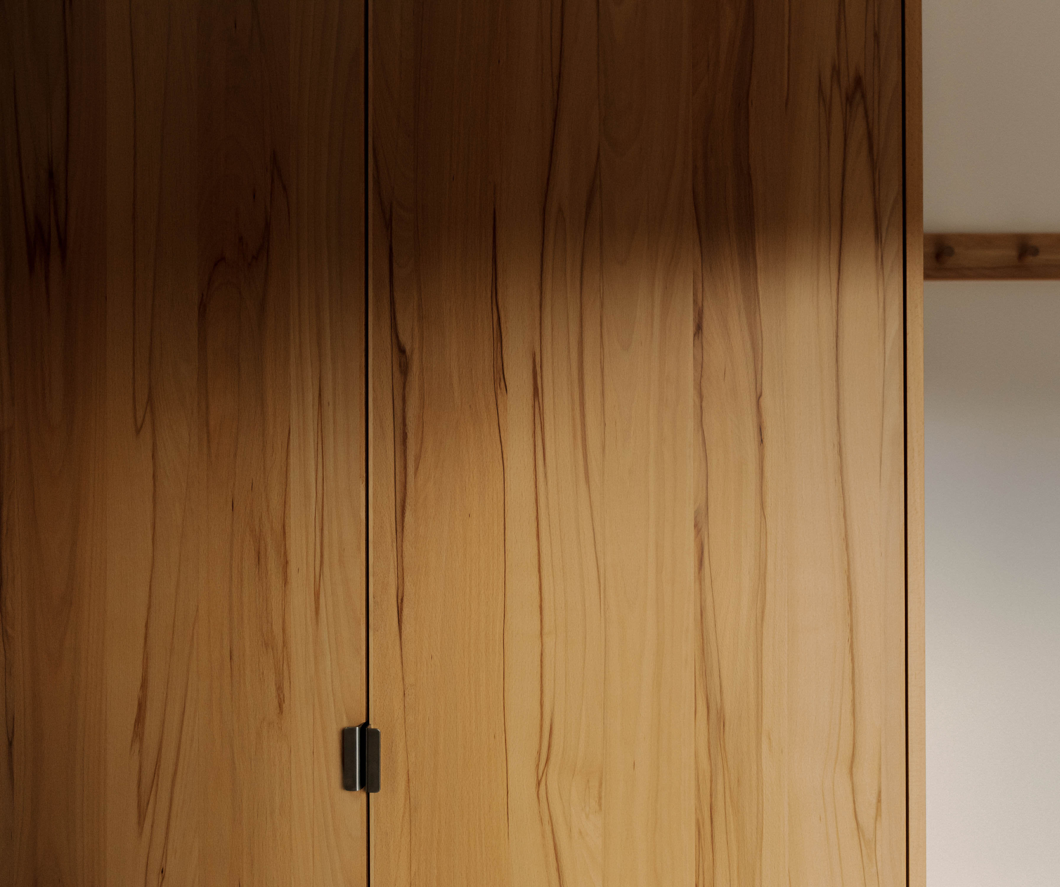 Contemporary wooden Ma-kon kitchen with limestone worktop in Northumberland.