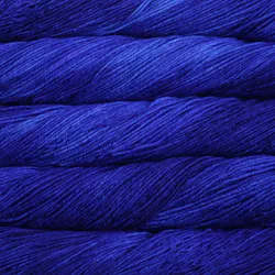 Picture of Malabrigo Arroyo Matisse Blue: Intense, vibrant cobalt blue with subtle deep ultramarine variegated colorway.