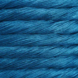 Picture of Malabrigo Mora Azul Profundo: A rich and luminous deep teal blue colorway featuring vibrant ocean tones with subtle monochromatic shading throughout.