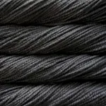 Picture of Malabrigo Vientos Black: A rich, classic solid black colorway featuring deep jet-black tones with subtle sheen and charcoal depth throughout.