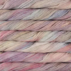 Picture of Malabrigo Lace Rosalinda: Lace skein in a variegated colorway with soft pink, dusty rose, and light beige tones