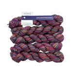 Picture of Malabrigo Ultimate Sock Minis Aniversario: Purple and white colorway