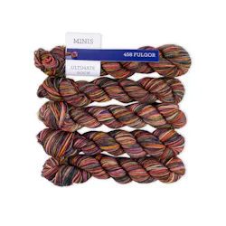 Picture of Malabrigo Ultimate Sock Minis Fulgor: Brown and orange colorway