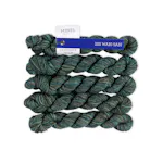 Picture of Malabrigo Ultimate Sock Minis Wabi-Sabi: Ultimate Sock Minis skein in a variegated colorway with deep teal, navy, and forest green tones.
