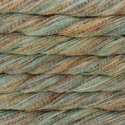 Picture of Malabrigo Torzal Amphibian: Torzal skein in a variegated colorway with warm copper, olive green, and muted teal tones