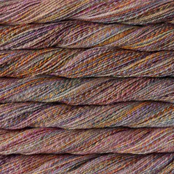 Picture of Malabrigo Torzal Piedras: Torzal skein in a variegated colorway with warm mauve, dusty rose, and grey-brown tones