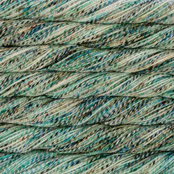 Picture of Malabrigo Torzal Sea Horse: Torzal skein in a variegated colorway with muted teal, sage green, and grey-blue tones