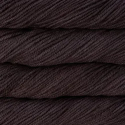 Picture of Malabrigo Chunky Tortuga: A deep, dark, uniform charcoal-brown yarn, with subtle undertones of dark chocolate and muted plum