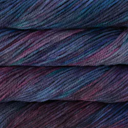 Picture of Malabrigo Chunky Whale's Road: Hand-dyed chunky skein in deep navy and indigo tones with subtle violet undertones