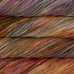 Picture of Malabrigo Chunky Piedras: Brown, navy, and olive multicolor variegated yarn colorway