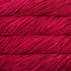 Picture of Malabrigo Chunky Geranio: Deep red variegated yarn colorway