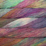 Picture of Ultimate Sock Arco Iris: A vibrant, variegated yarn with rich jewel tones of deep plum, magenta, fresh turquoise, mint green, and warm burnt orange.