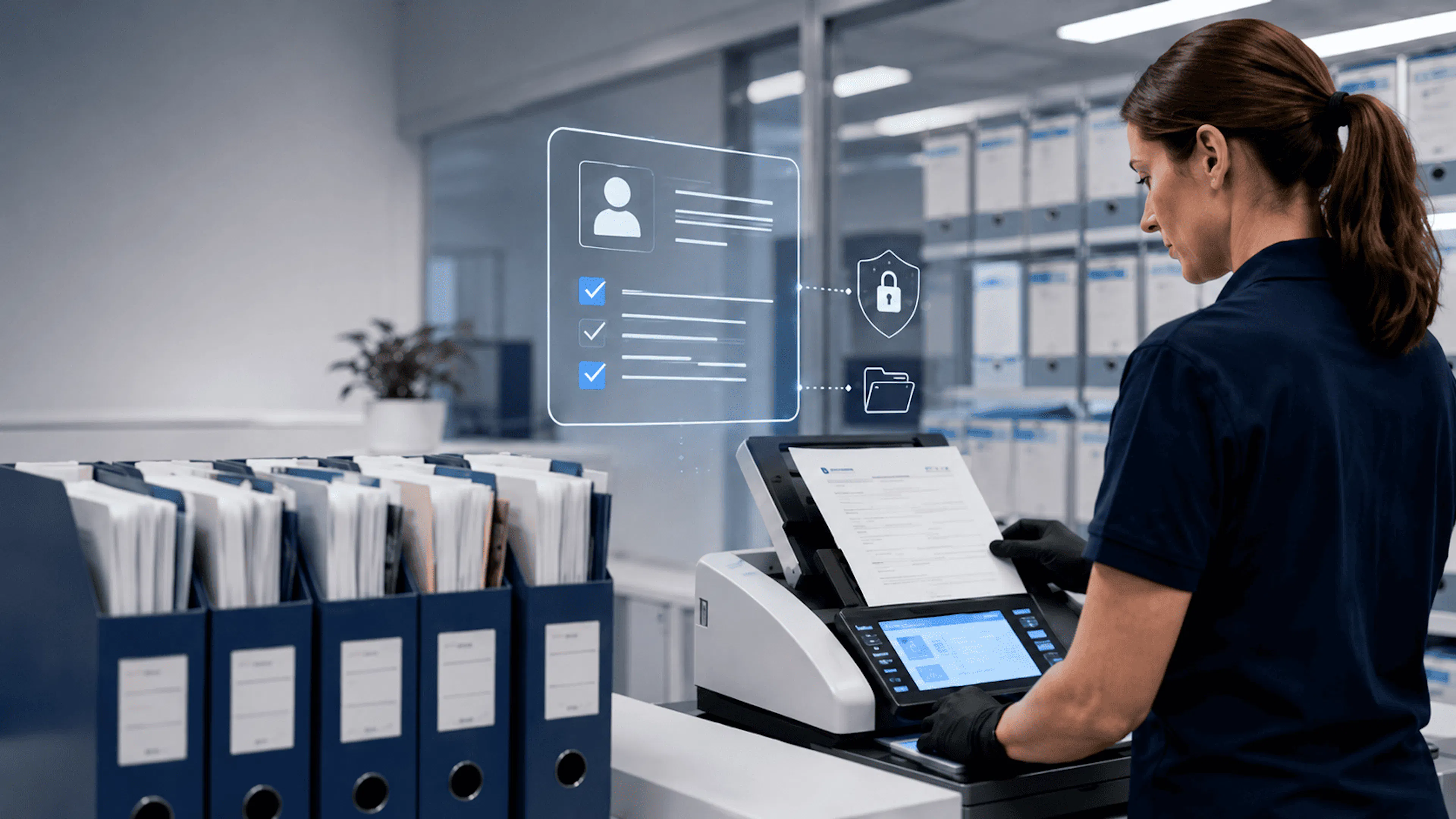 Numérisation de dossiers RH pour conservation conforme en entreprise