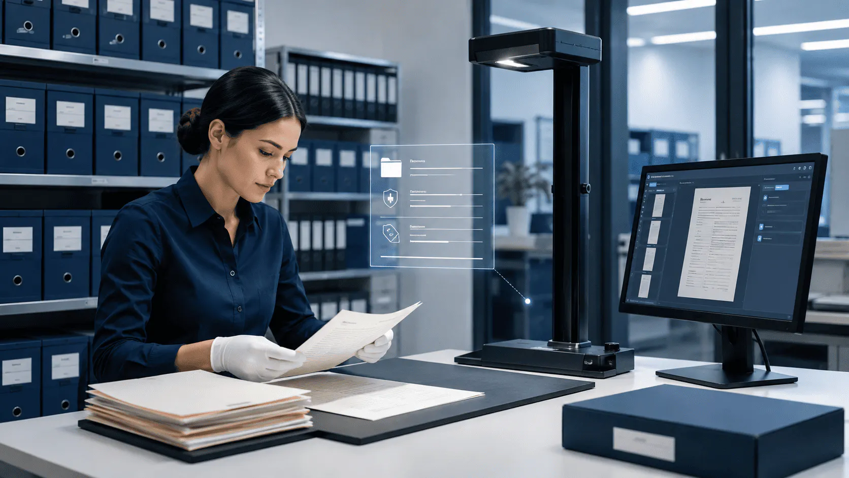Indexation documentaire et numérisation d’archives professionnelles en environnement sécurisé