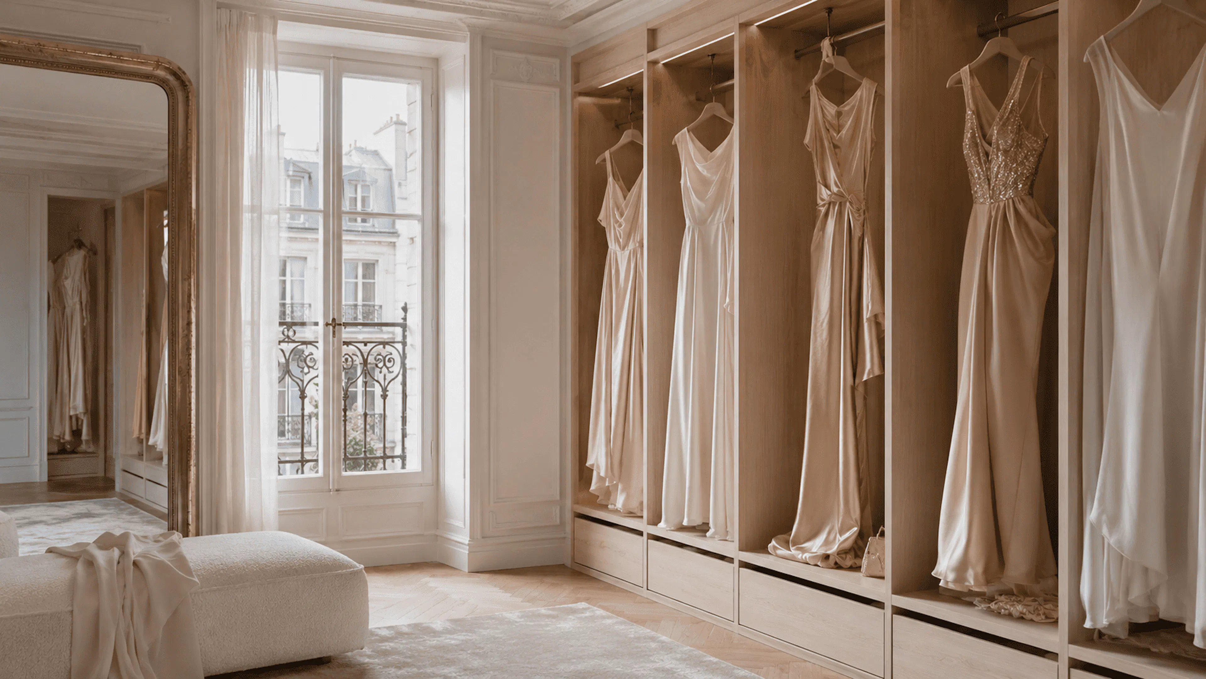 Ranger ses robes de soirée dans un dressing lumineux et organisé
