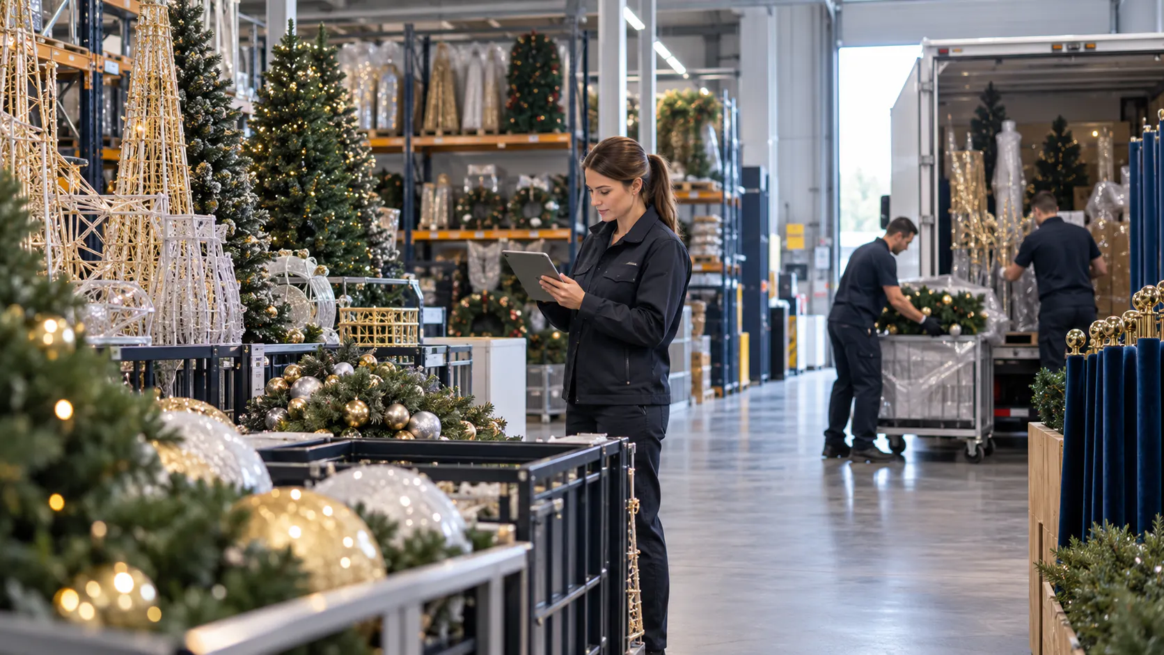 Stockage des décorations de Noël professionnelles dans un espace sécurisé en Île-de-France