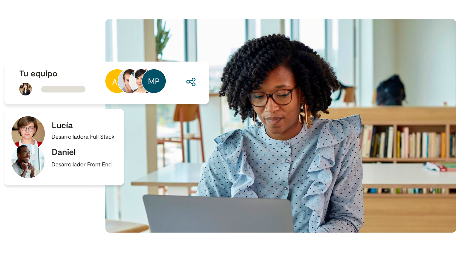 persona que mira su equipo de freelancers en Malt