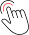icon of hand clicking