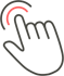 icon of hand clicking